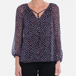 Diane Von Furstenberg Saylor Silk Georgette Blouse Size 2
